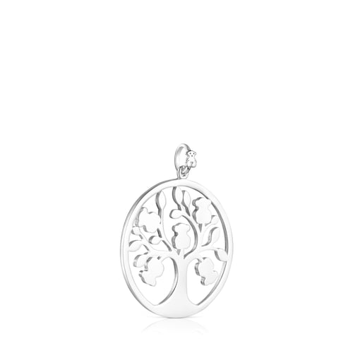 Silver TOUS Good Vibes tree Pendant