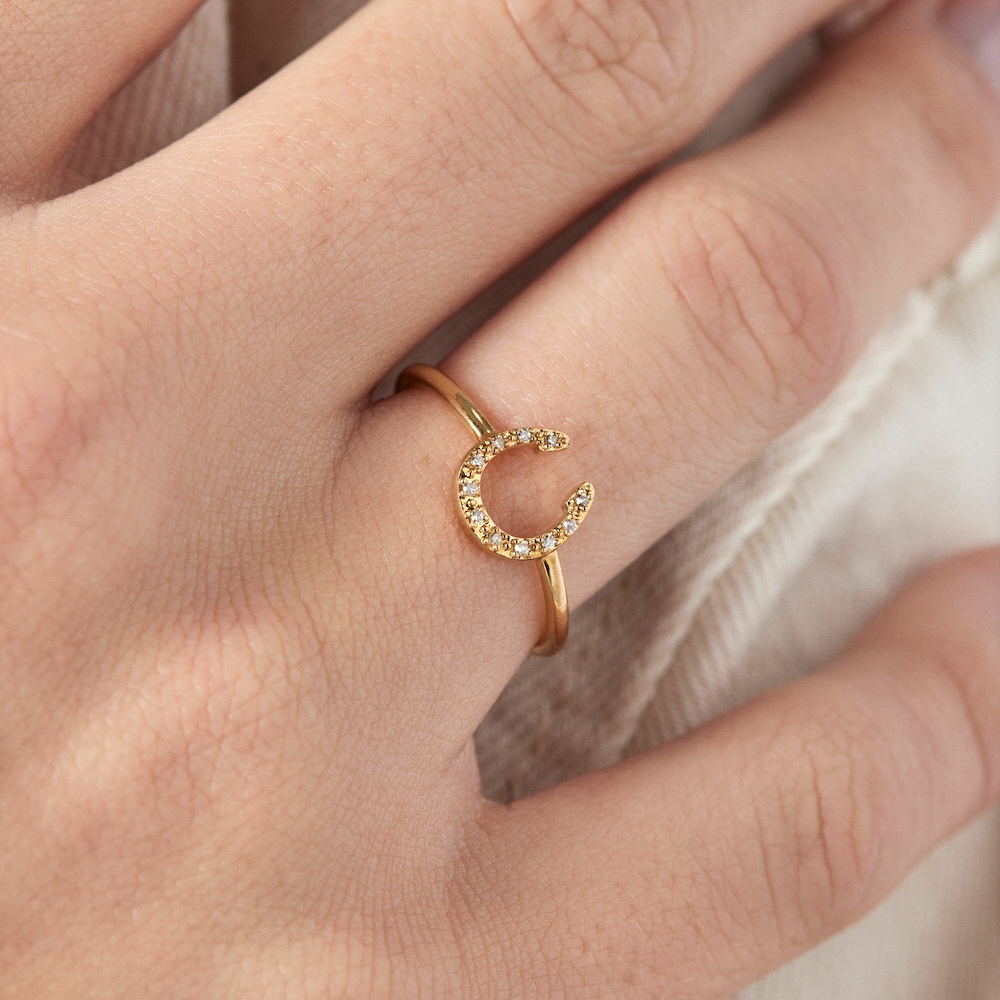 Anillo TOUS Good Vibes herradura de oro y diamantes