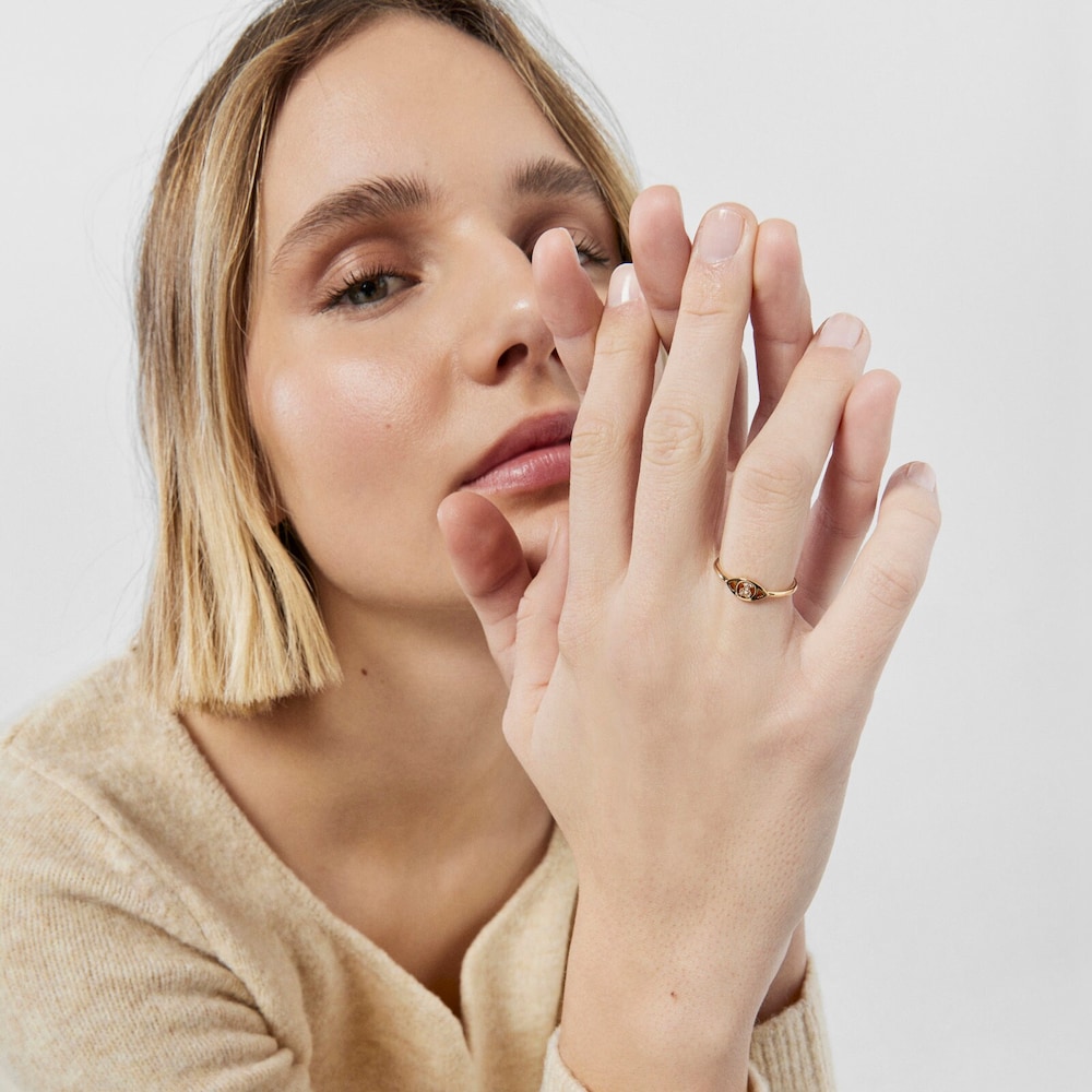 Anillo TOUS Good Vibes ojo de oro y diamantes