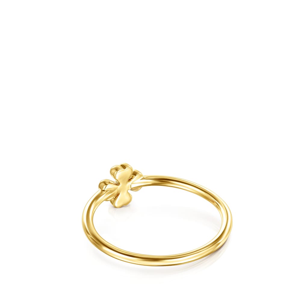 Anillo de oro y diamantes motivo trébol TOUS Good Vibes image number 2