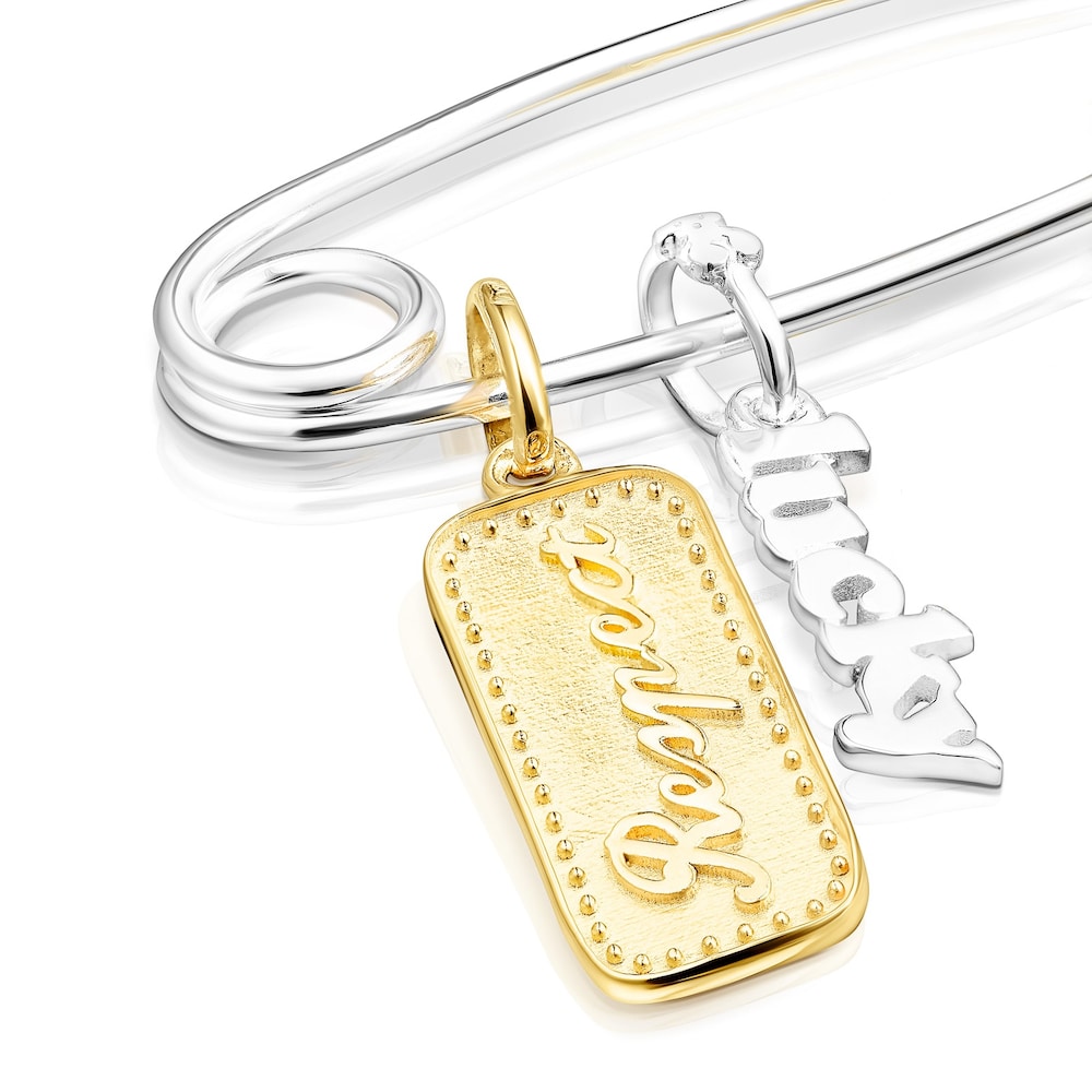 Imperdible - colgantes de plata, con ba&ntilde;o de oro 18 kt sobre plata y aventurina TOUS Good Vibes