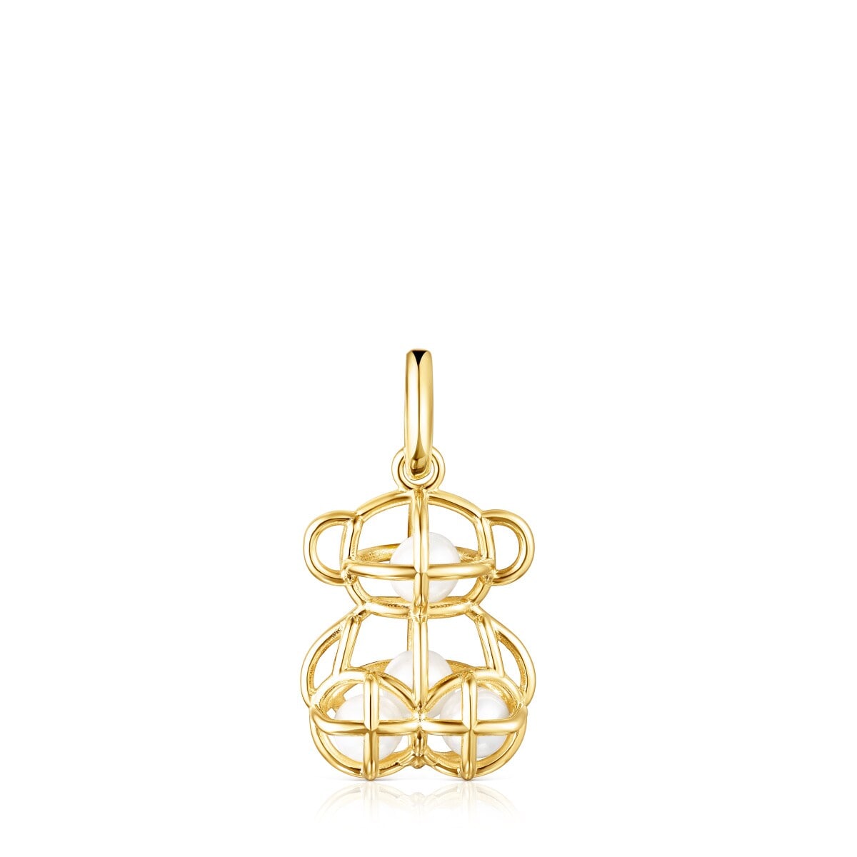 18K Solid Gold and Pearls Costura Pendant | TOUS