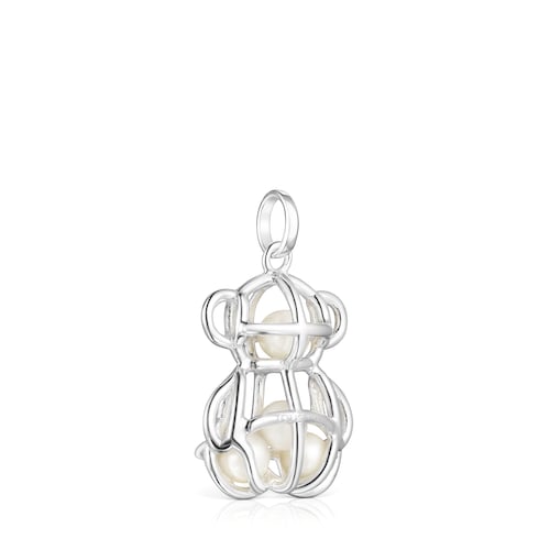 Pingente Costura em Prata e P&eacute;rolas