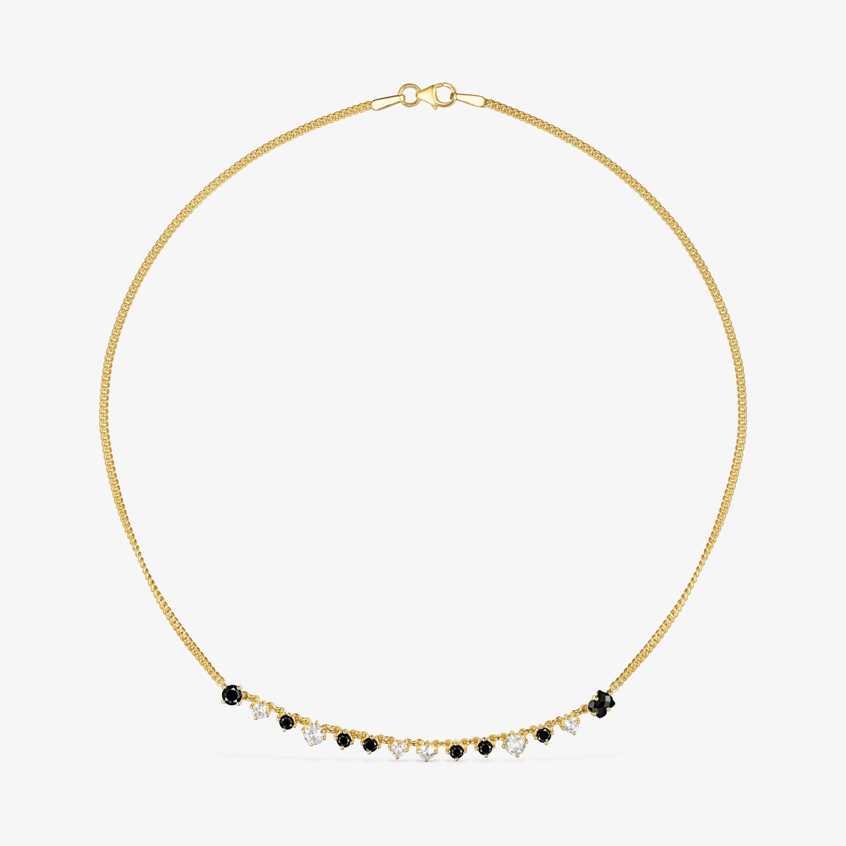 Tous - Collar Con Baño De Oro 18 Kt Sobre Plata Y Ónix Y Zircón Glaring - Dorado