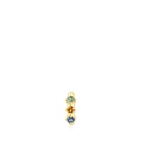 Earcuff con baño de oro 18 kt sobre plata y zafiros multicolor Glaring
