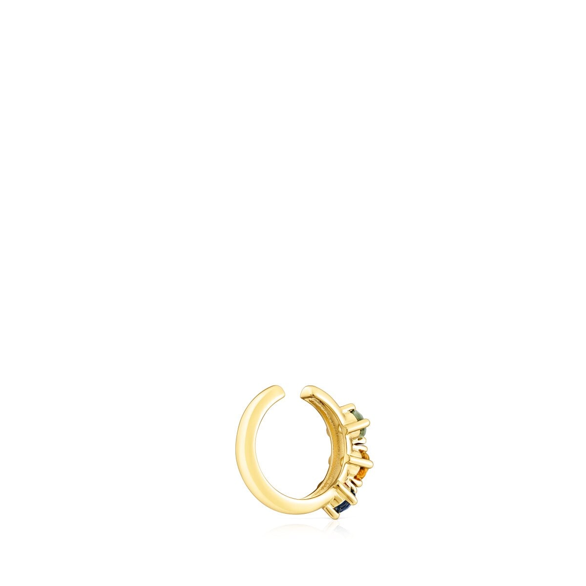 Silver Vermeil Glaring earcuff with multicolored Sapphires