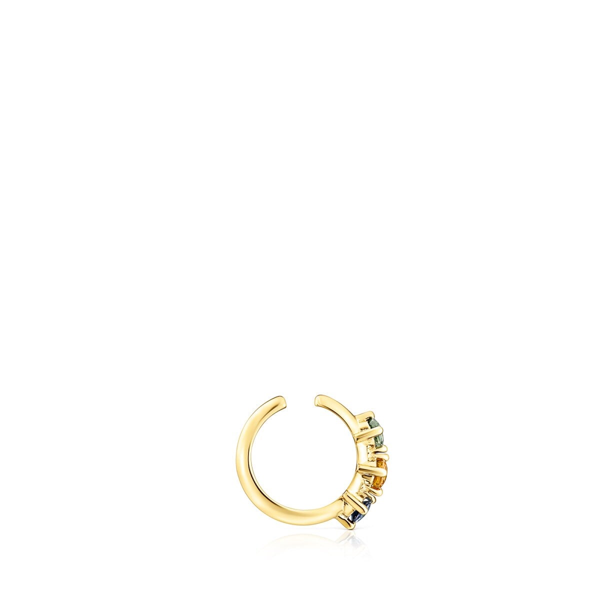 Silver Vermeil Glaring earcuff with multicolored Sapphires