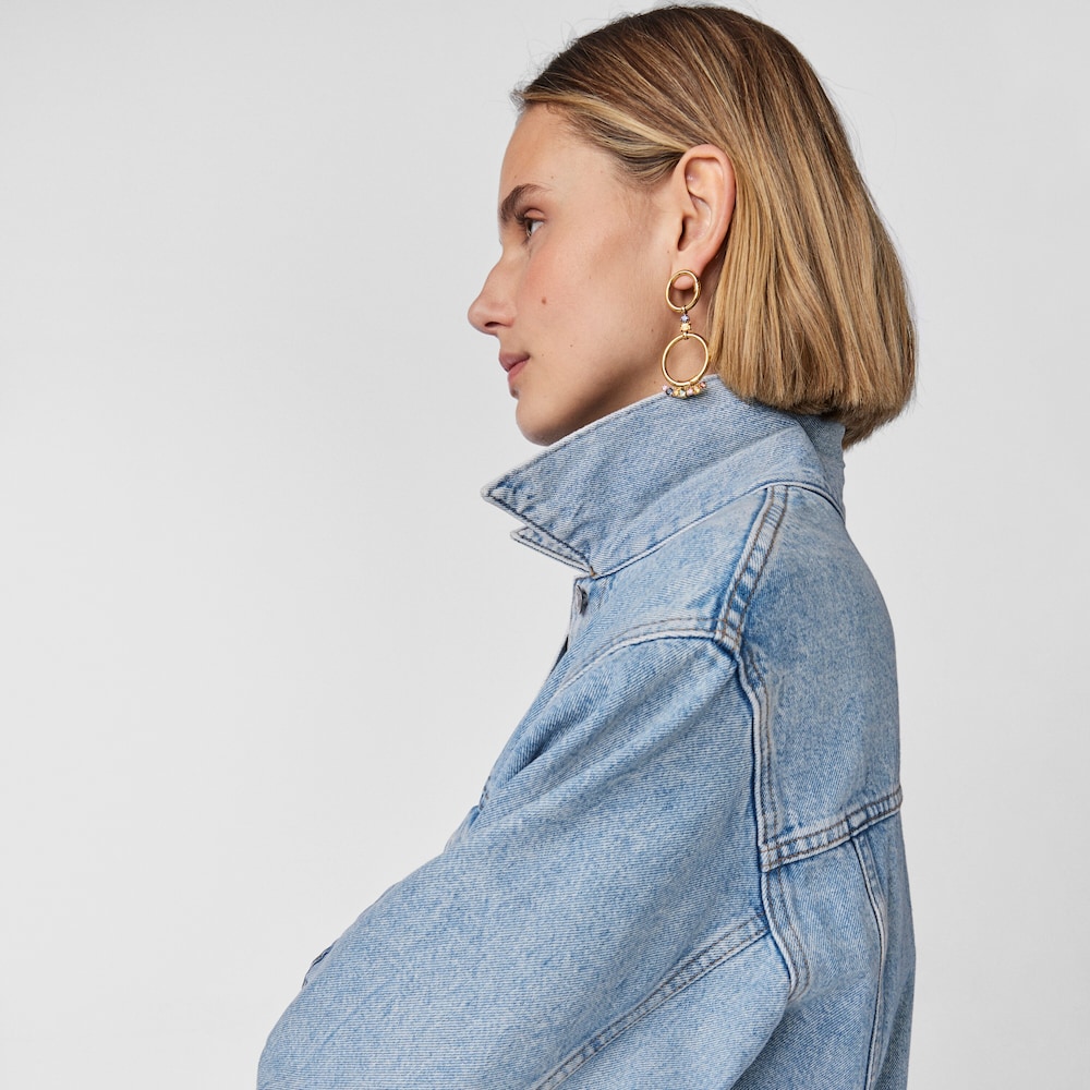 Tous Glaring &ndash; Př&iacute;věsek ze žlut&eacute;ho stř&iacute;bra Vermeil se saf&iacute;ry