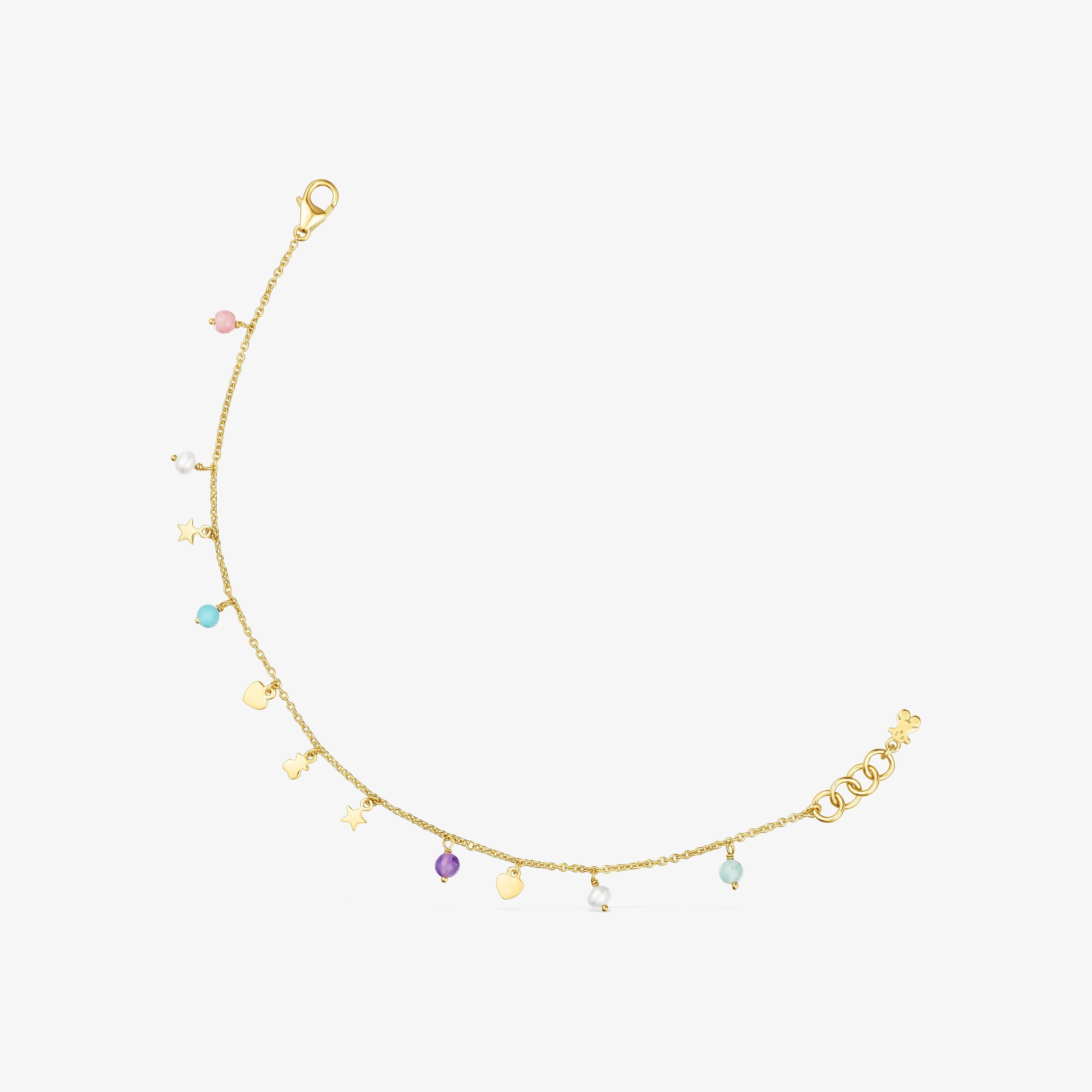 18K gold vermeil Cool Joy Bracelet with Gemstones