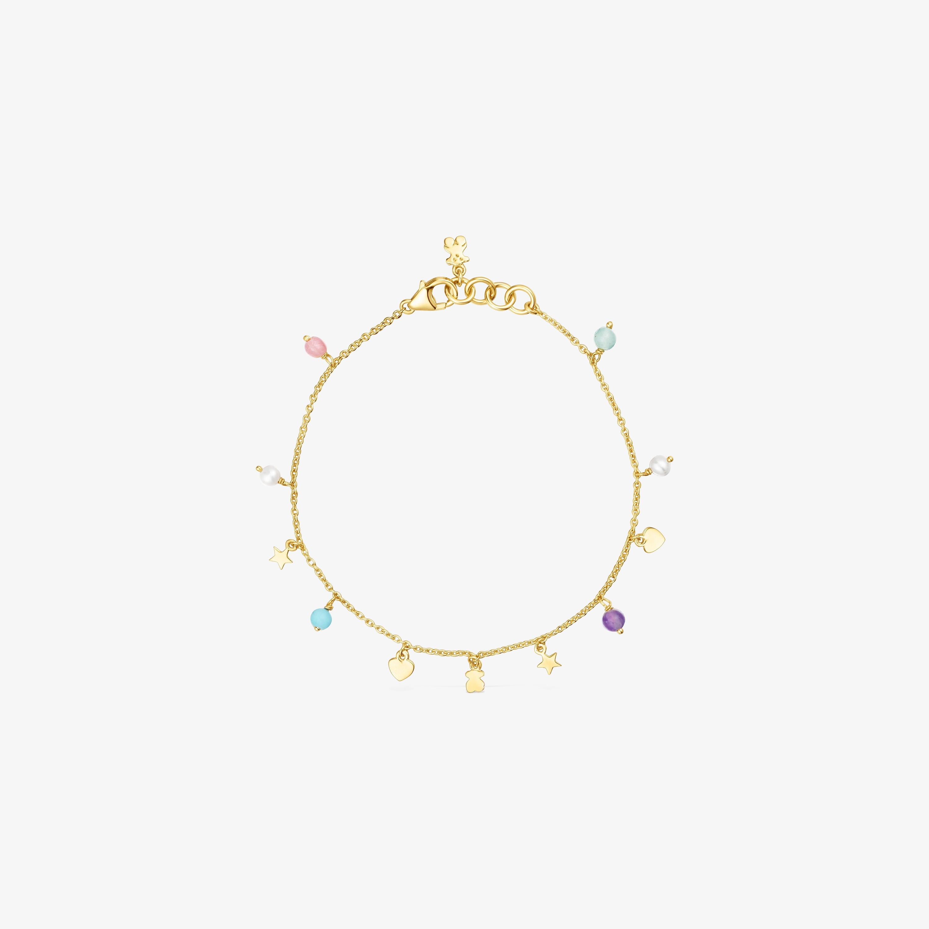 18K gold vermeil Cool Joy Bracelet with Gemstones