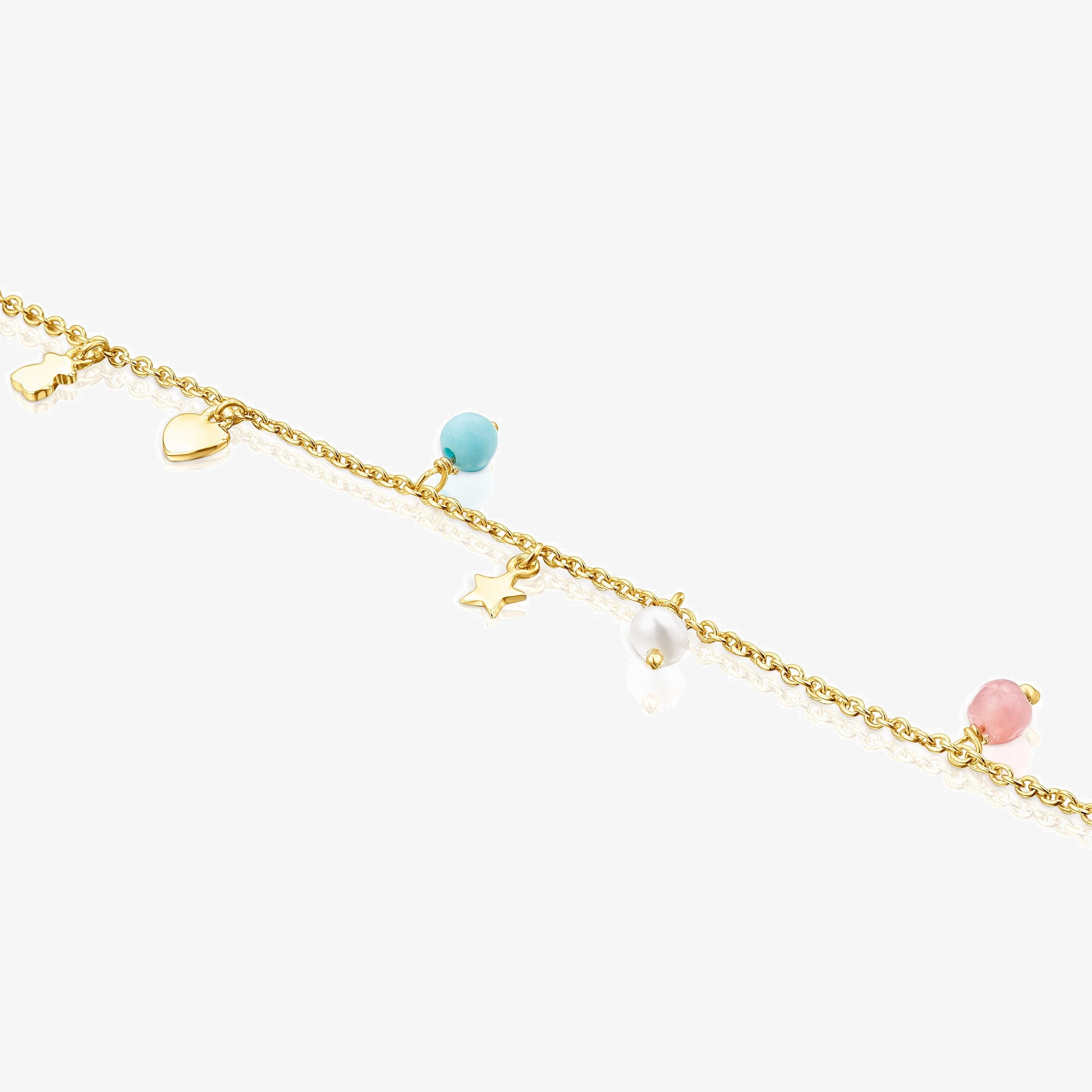 18K gold vermeil Cool Joy Bracelet with Gemstones