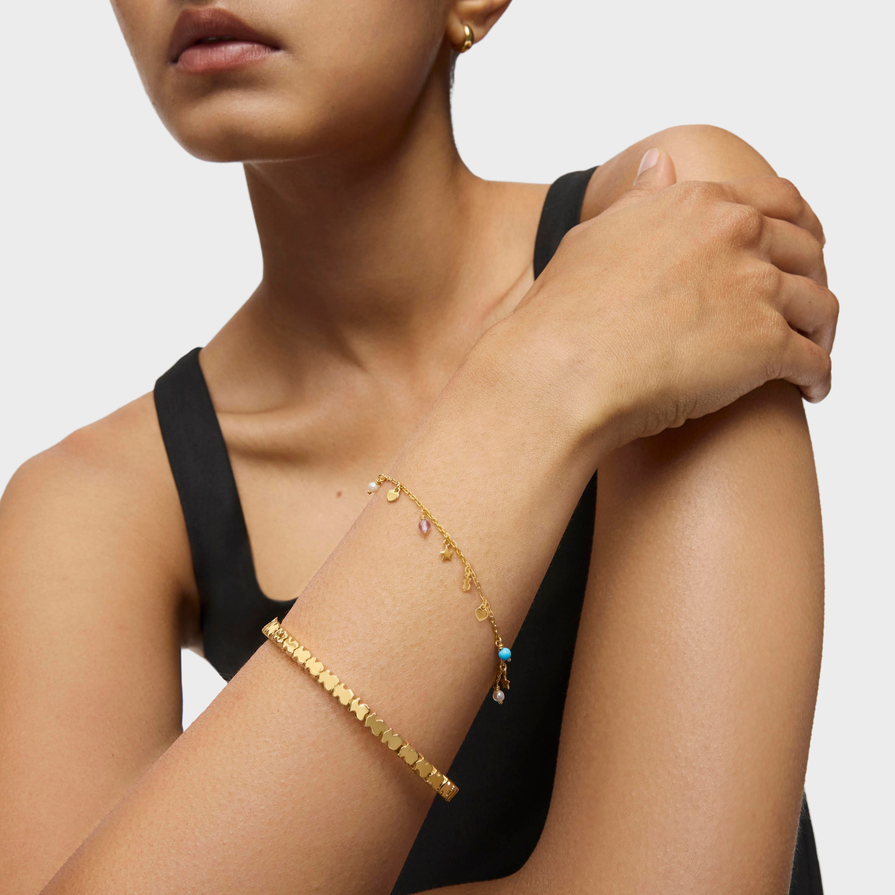 18K gold vermeil Cool Joy Bracelet with Gemstones