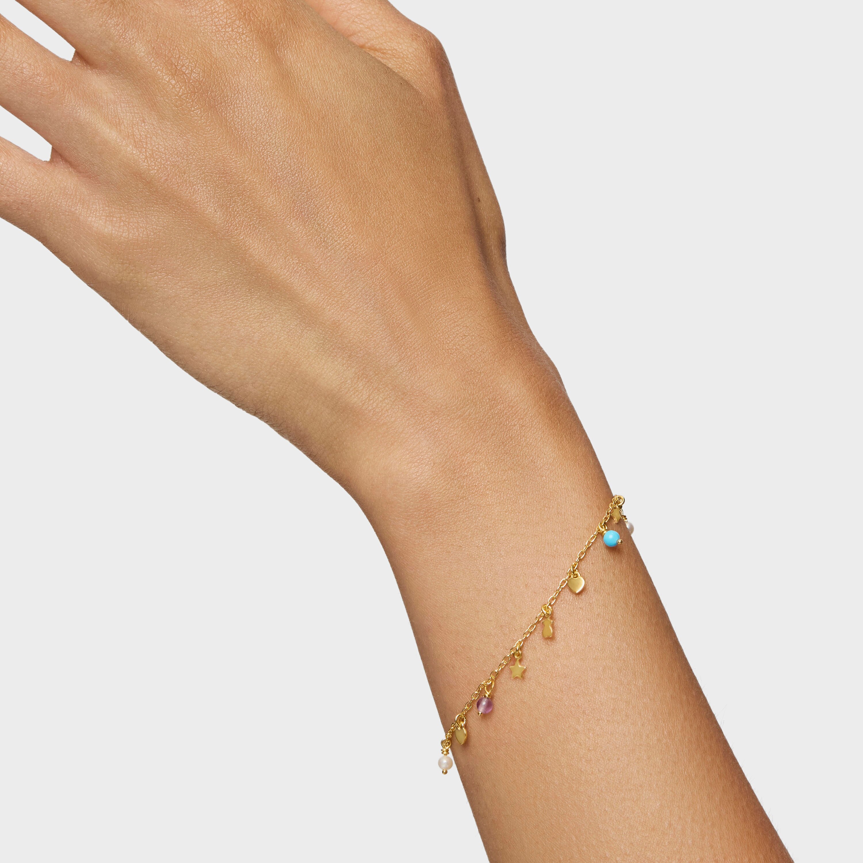 Silver Vermeil Cool Joy Bracelet with Gemstones