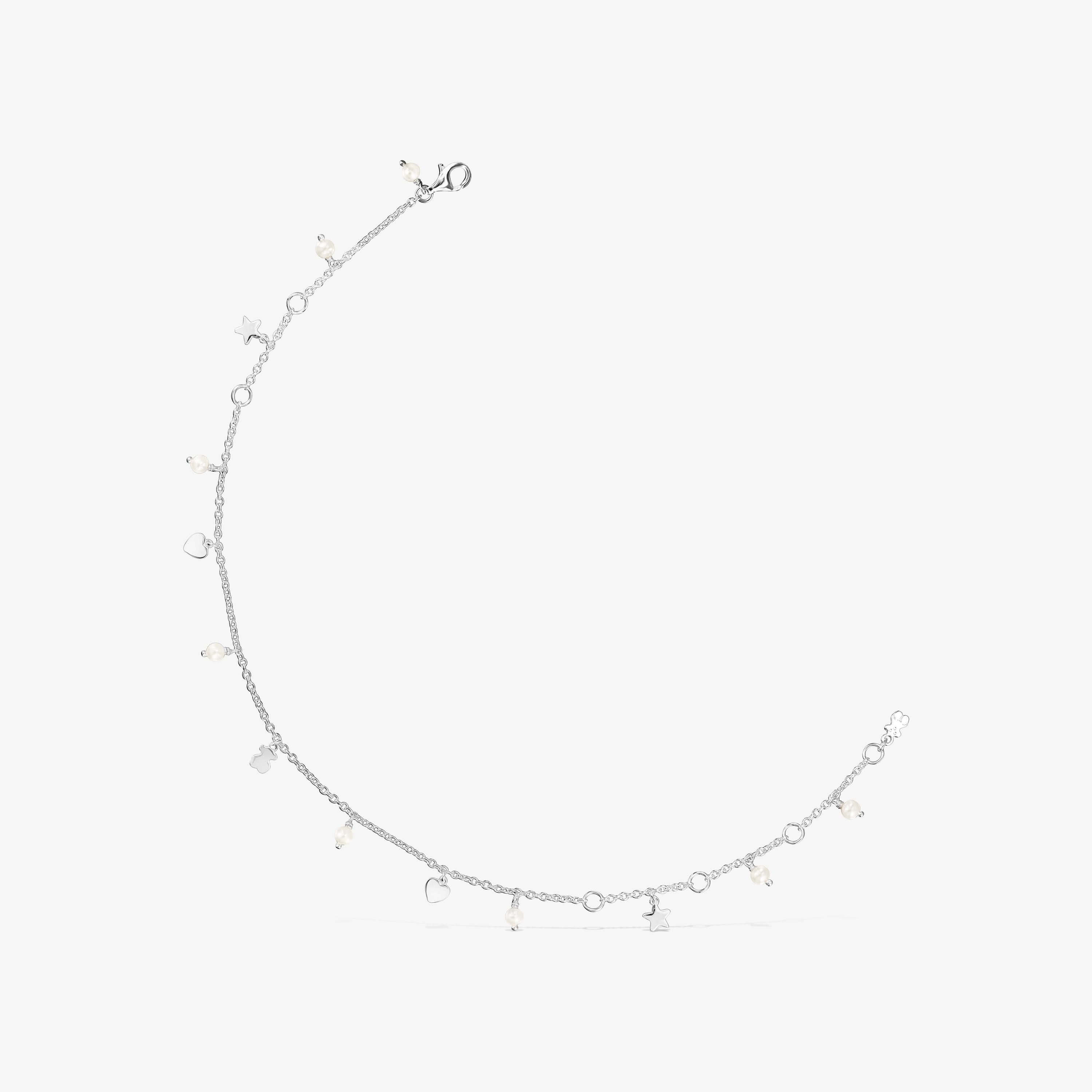 Silver and Pearls Cool Joy Anklet