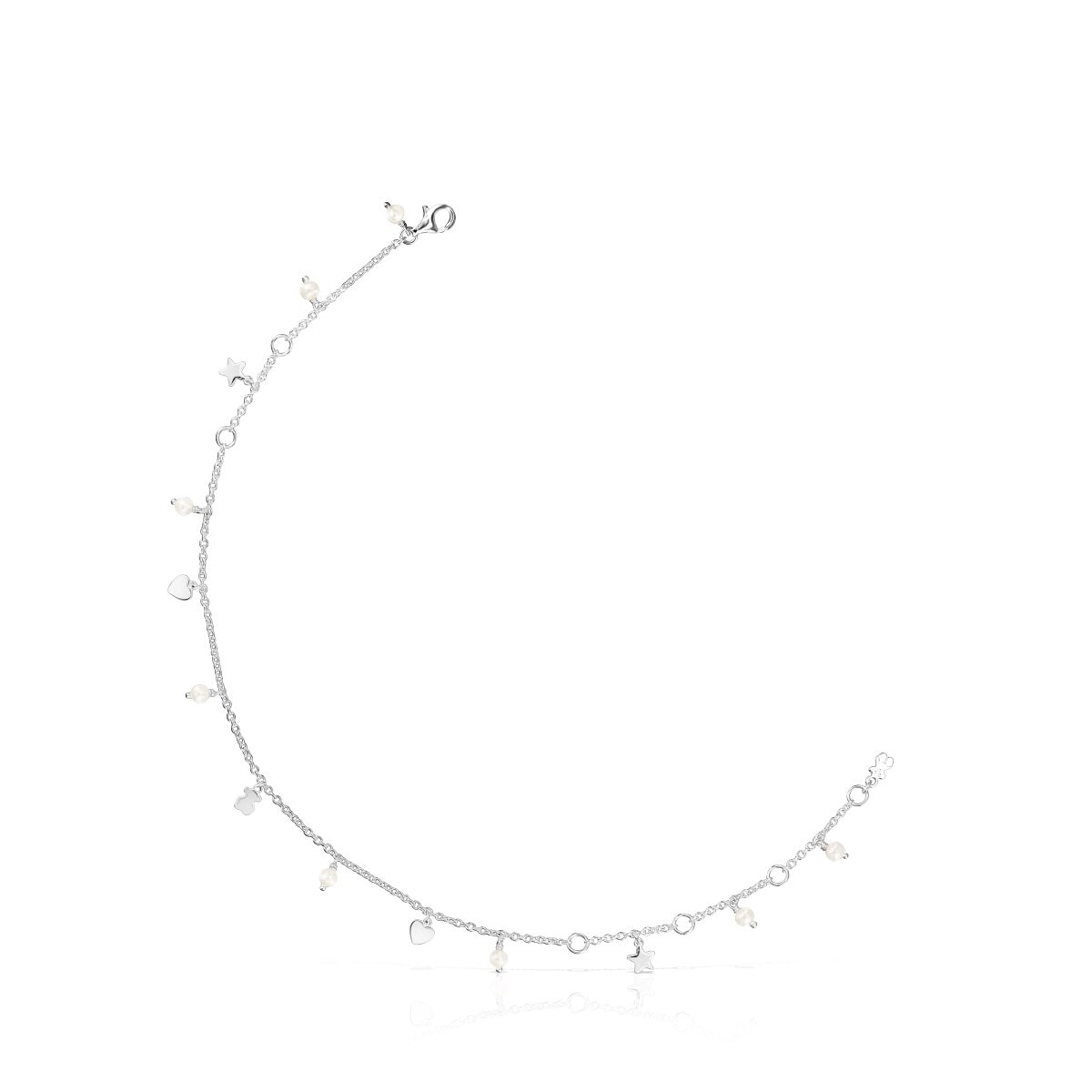 Silver and Pearls Cool Joy Anklet