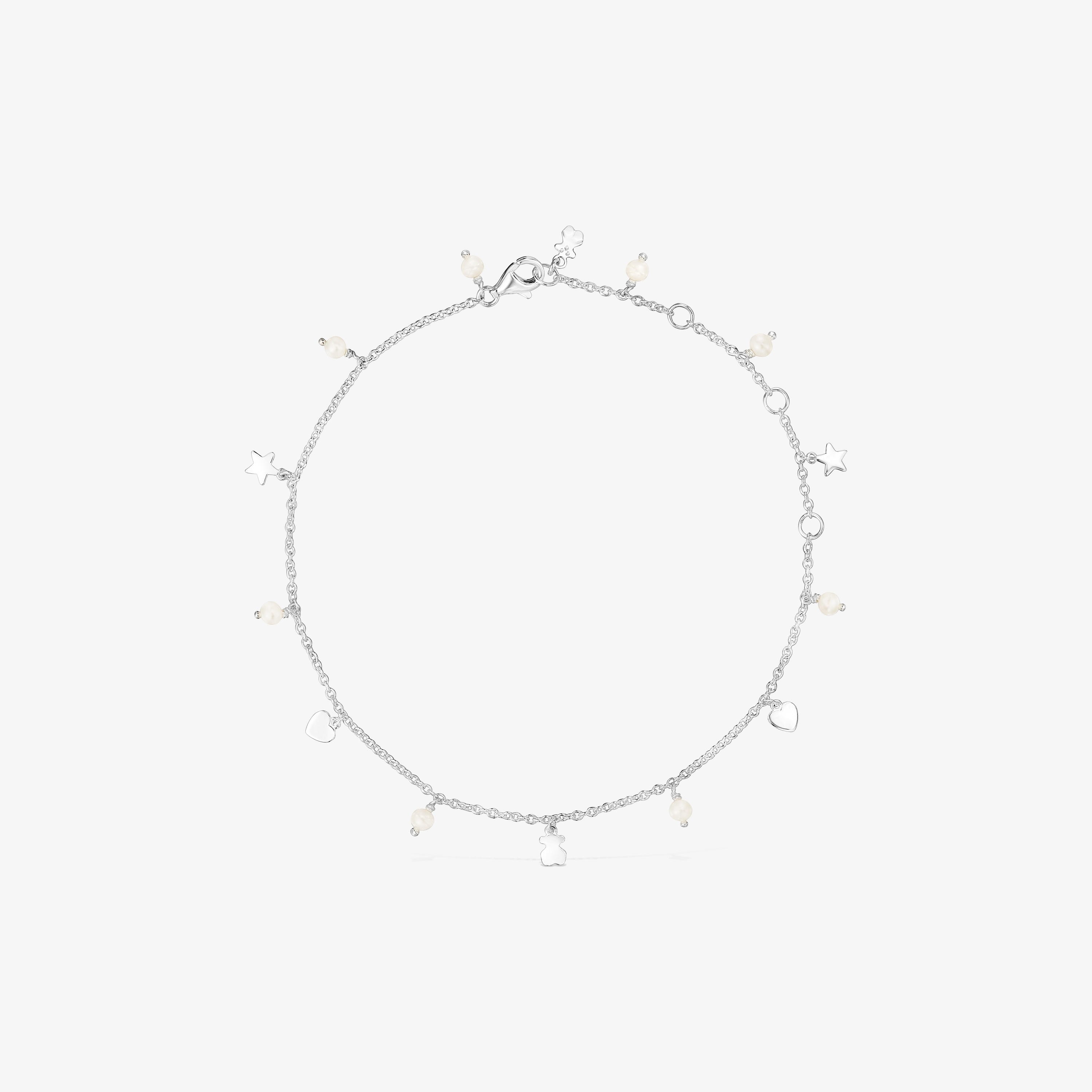 Silver and Pearls Cool Joy Anklet
