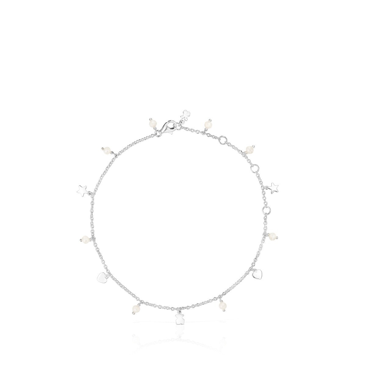 Silver and Pearls Cool Joy Anklet