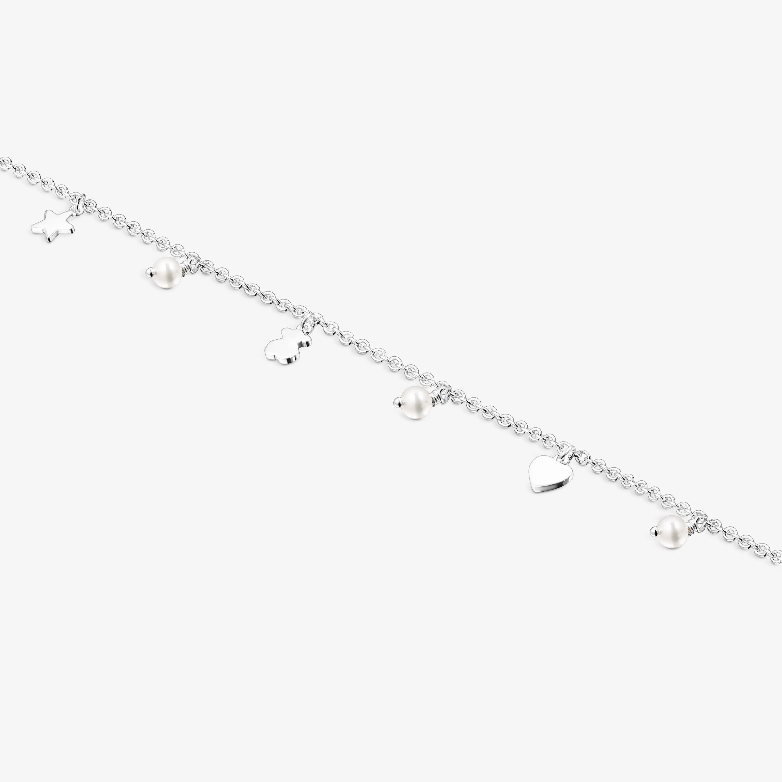 Silver and Pearls Cool Joy Anklet