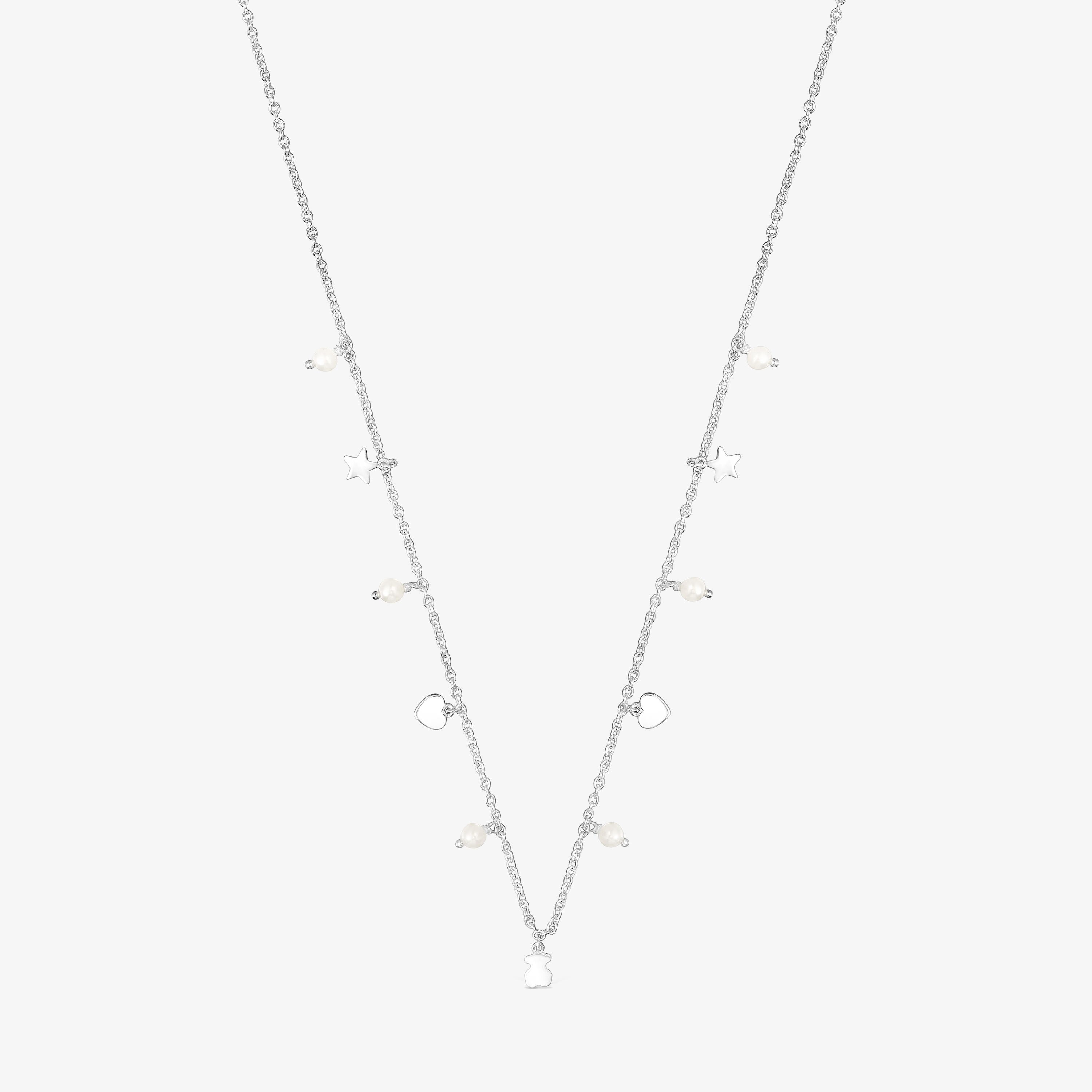 Silver and Pearls Cool Joy Necklace