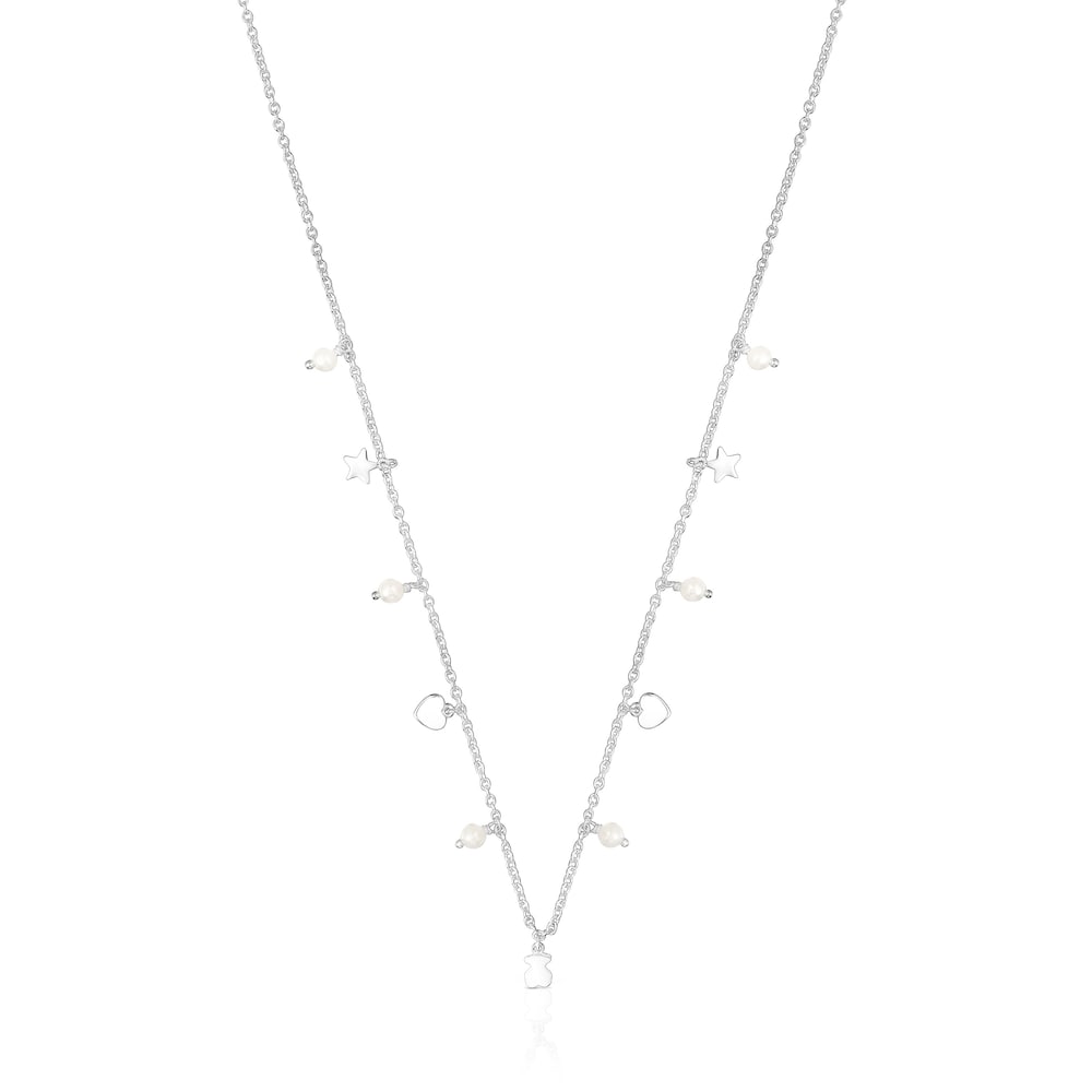 Silver and Pearls Cool Joy Necklace