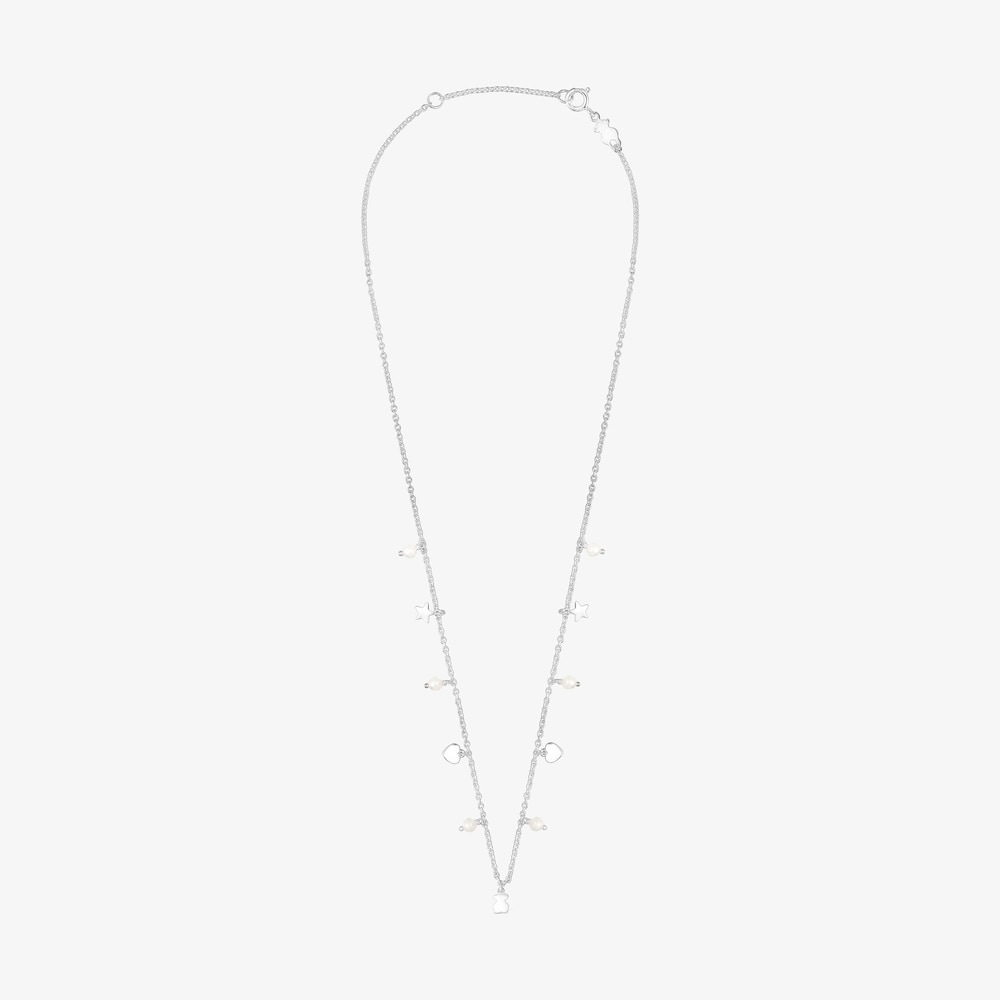 Collar de plata y perlas Cool Joy