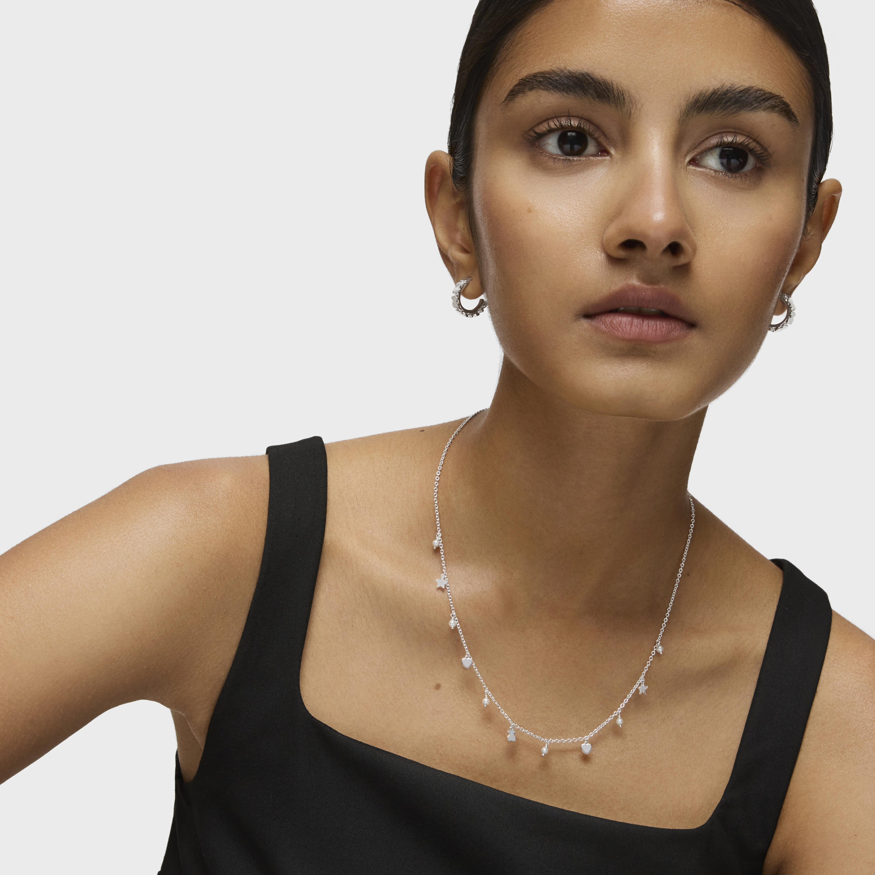 Silver and Pearls Cool Joy Necklace