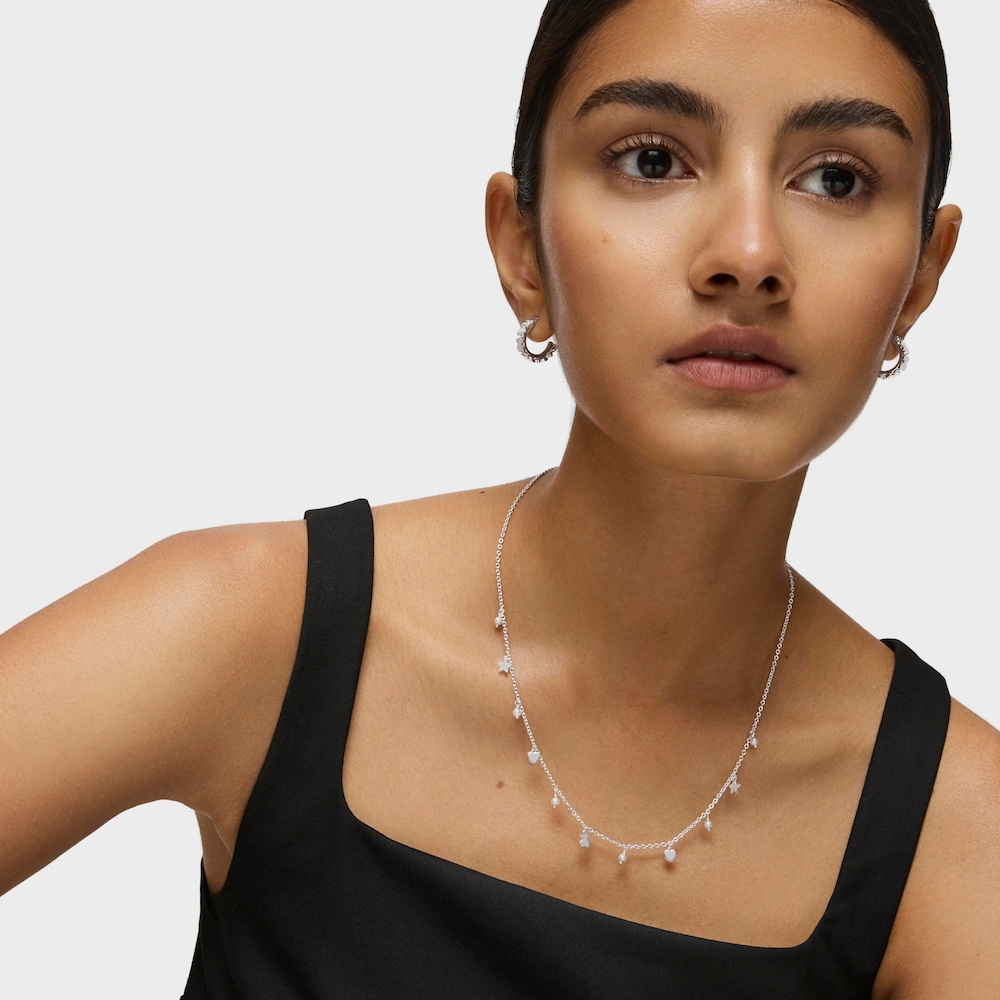 Collar de plata y perlas Cool Joy