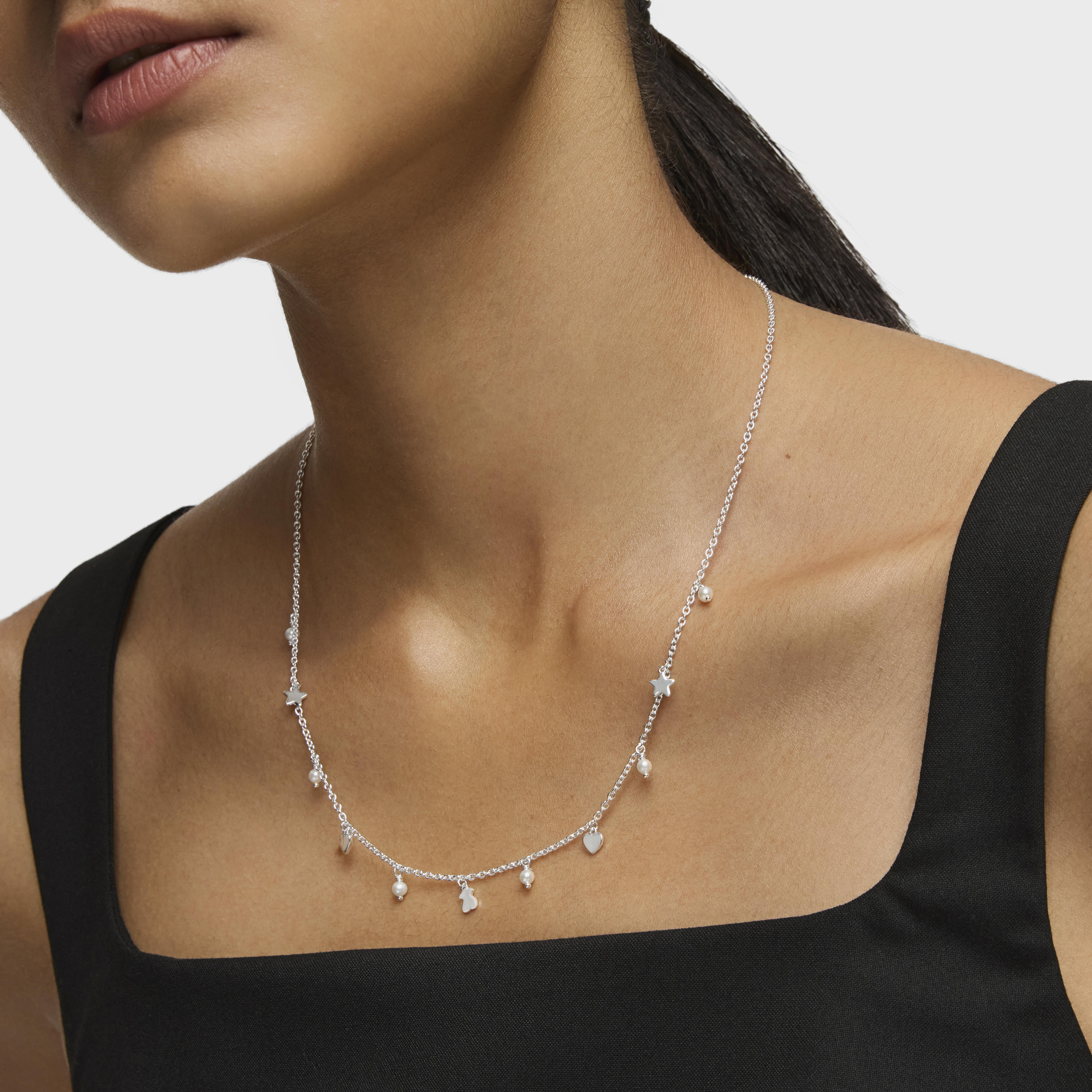 Silver and Pearls Cool Joy Necklace