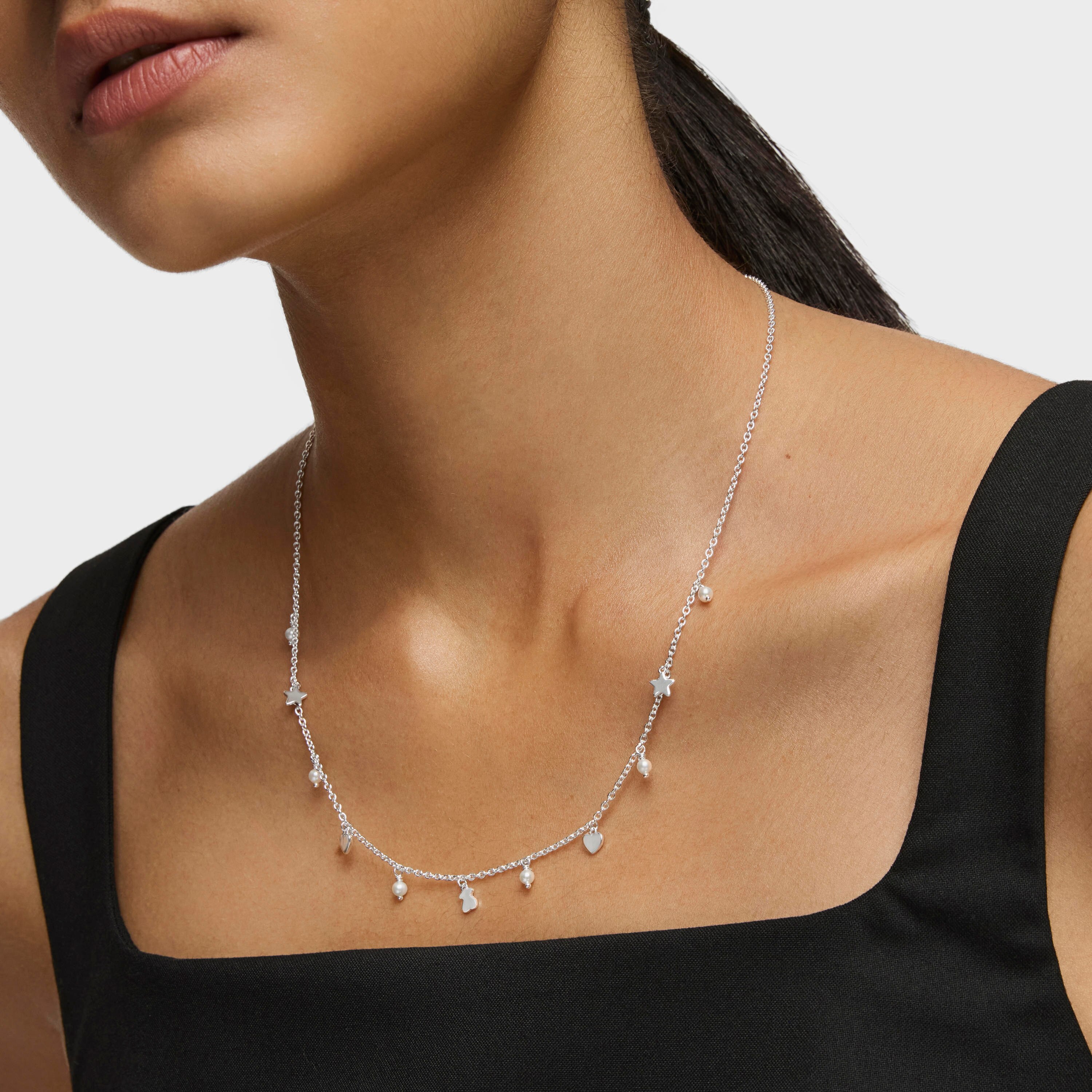 Silver and Pearls Cool Joy Necklace