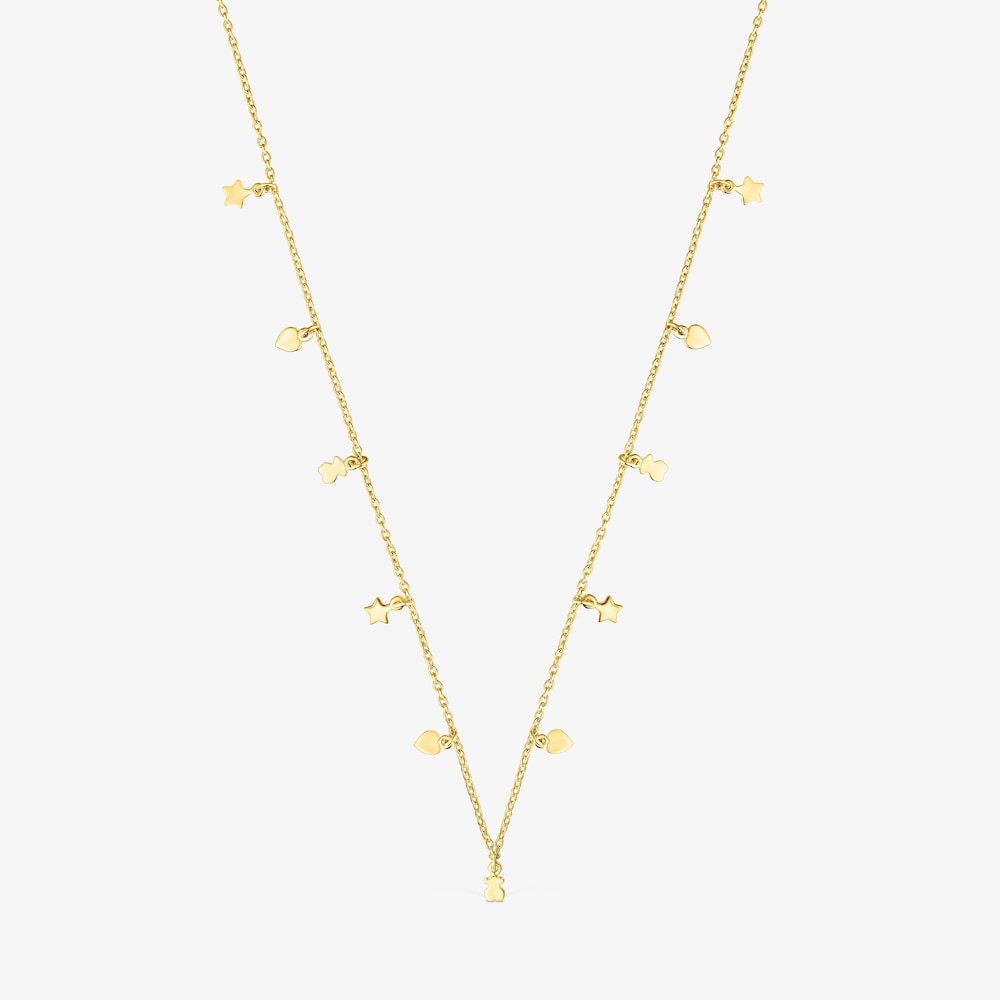 Collar con ba&ntilde;o de oro 18 kt sobre plata Cool Joy