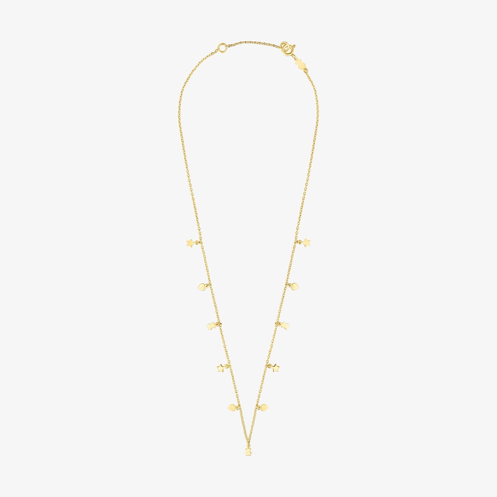 Collar con ba&ntilde;o de oro 18 kt sobre plata Cool Joy