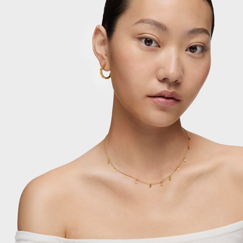 Collar con ba&ntilde;o de oro 18 kt sobre plata Cool Joy