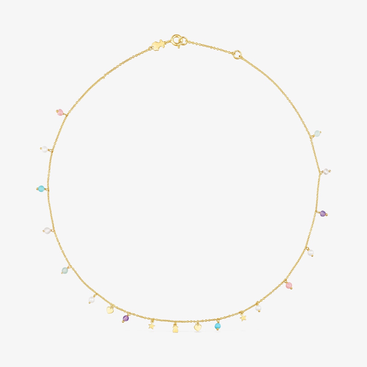 Tous - Collar Con Baño De Oro 18 Kt Sobre Plata Y Gemas Cool Joy - Multi
