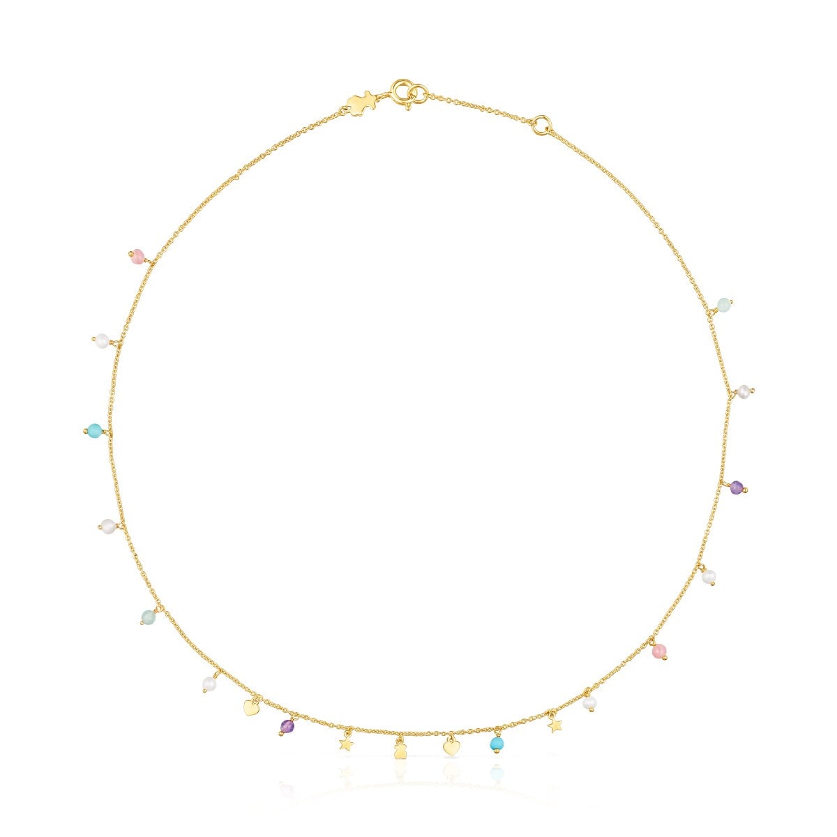 Silver Vermeil Cool Joy Necklace with Gemstones