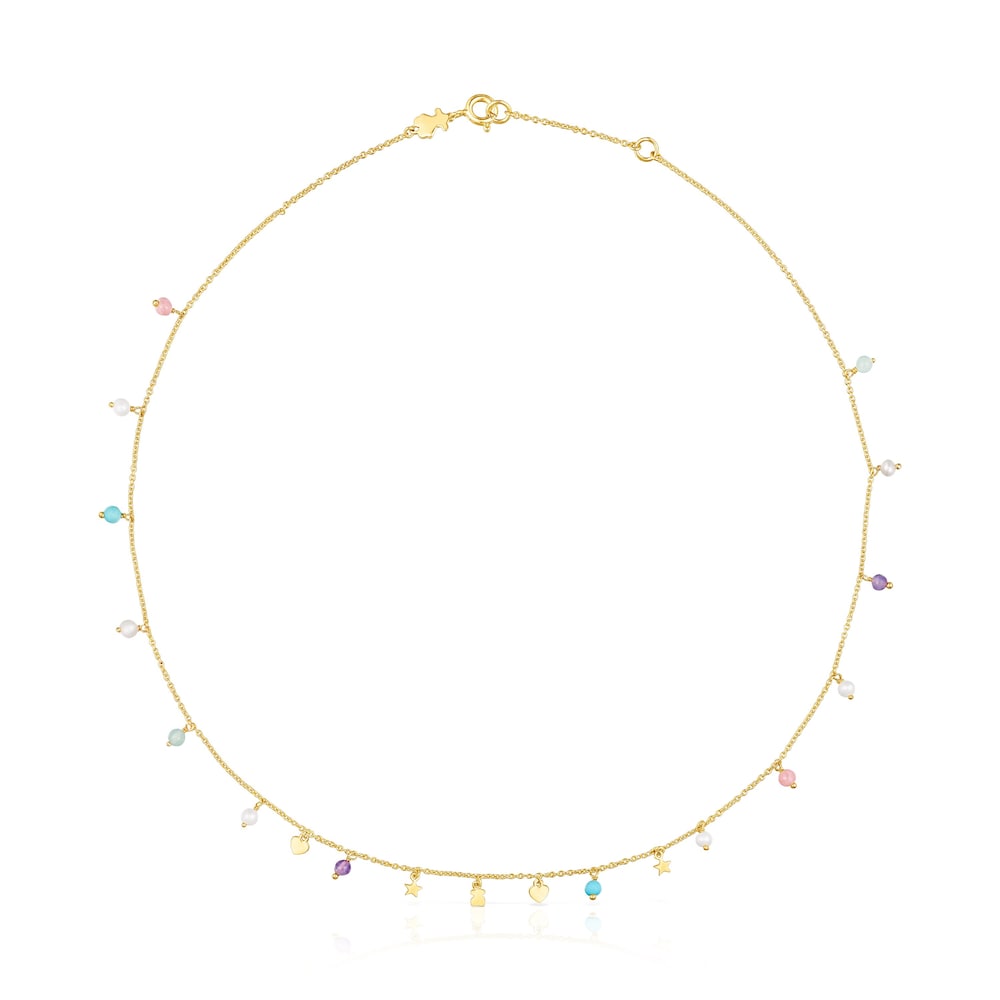 Silver Vermeil Cool Joy Necklace with Gemstones