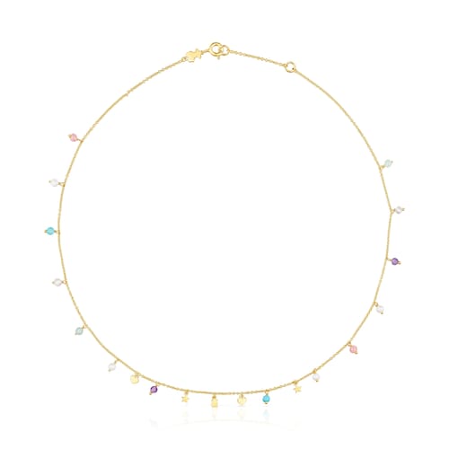 Silver Vermeil Cool Joy Necklace with Gemstones