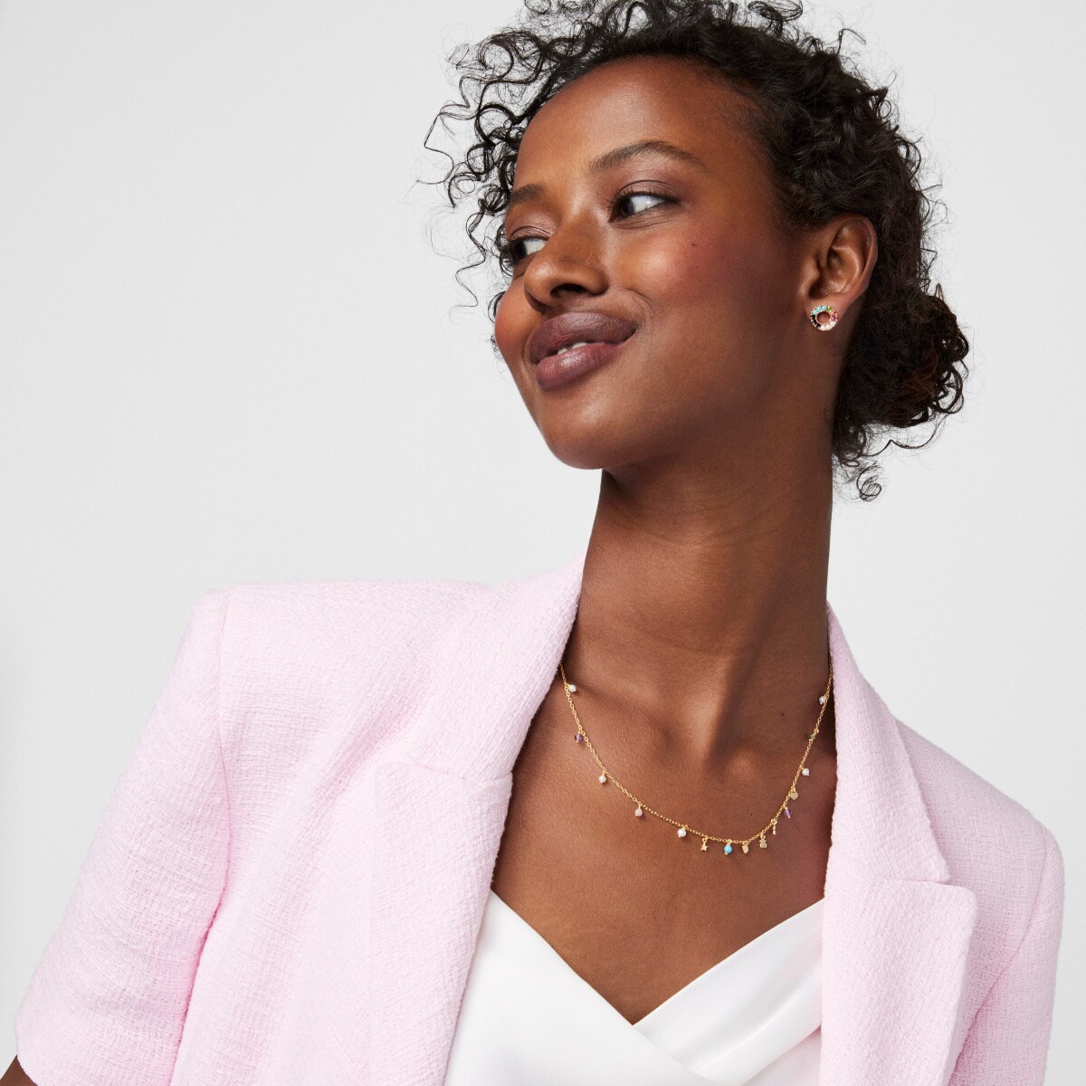 Silver Vermeil Cool Joy Necklace with Gemstones
