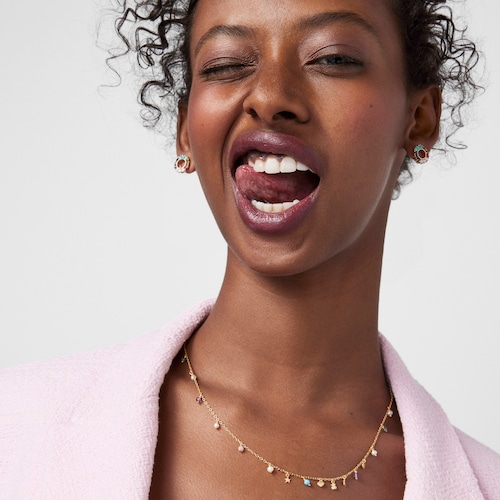 Silver Vermeil Cool Joy Necklace with Gemstones