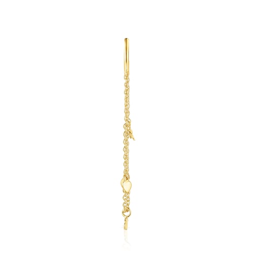 1/2 Arete Cool Joy con baño de oro 18 kt sobre plata