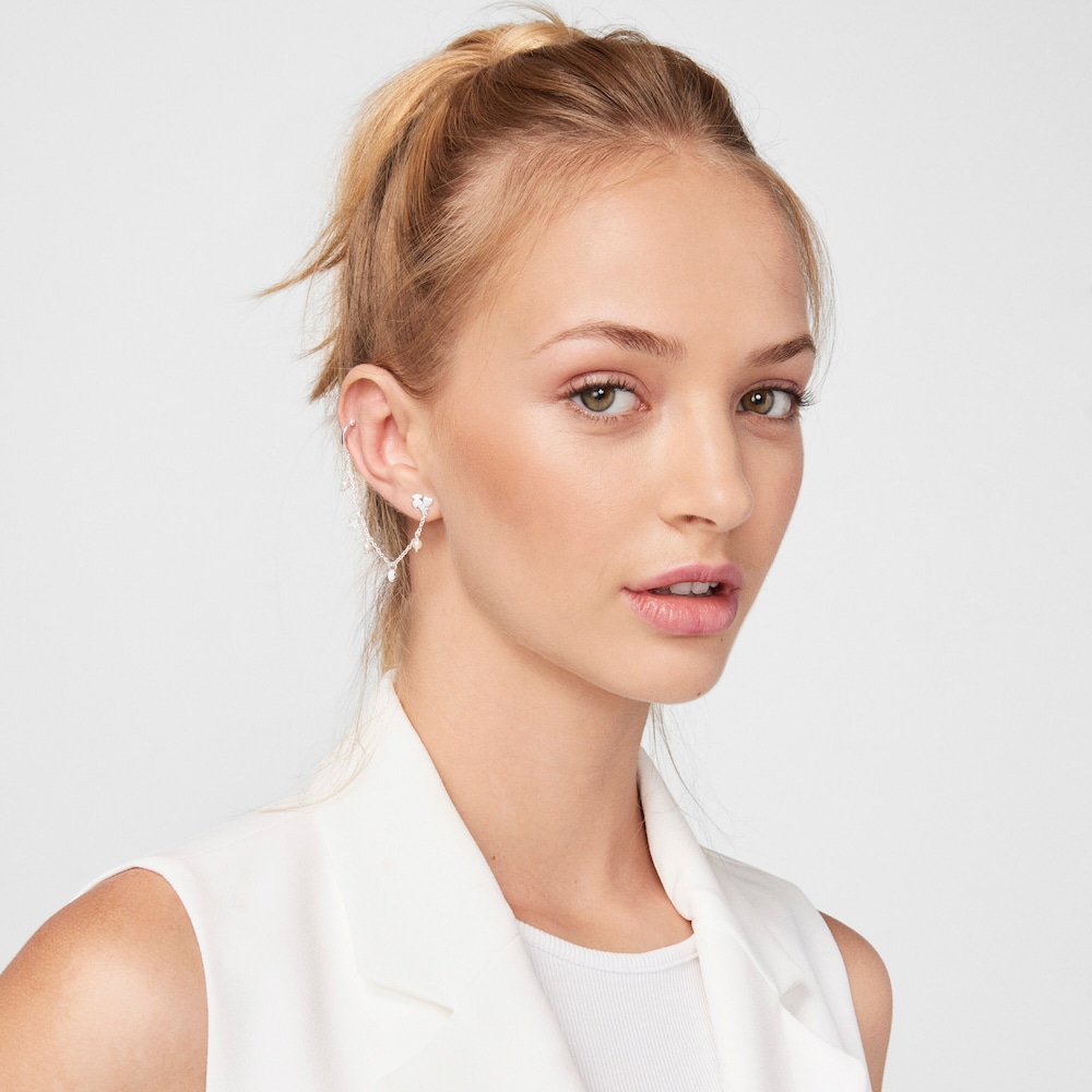 Earcuff Cool Joy de plata y perlas