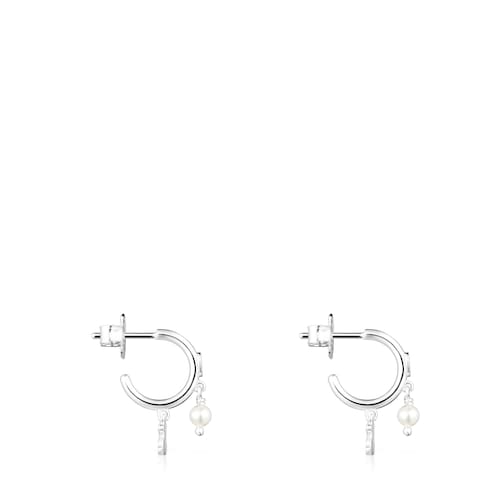 Silver and Pearls Cool Joy Earrings