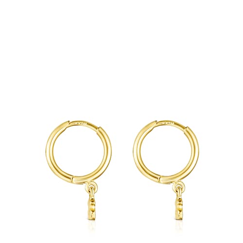 Pendientes con baño de oro 18 kt sobre plata Cool Joy