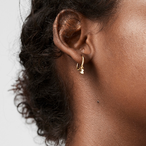Pendientes con baño de oro 18 kt sobre plata Cool Joy