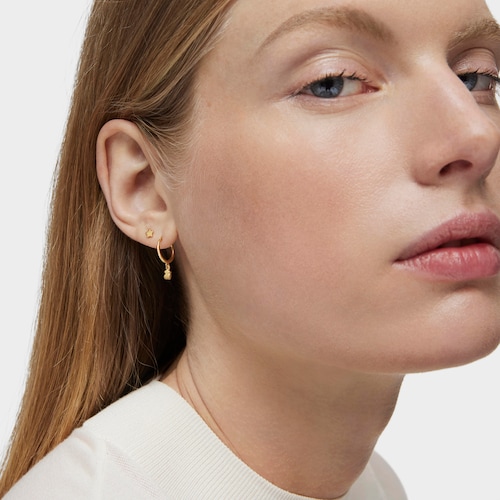 Pendientes con baño de oro 18 kt sobre plata Cool Joy