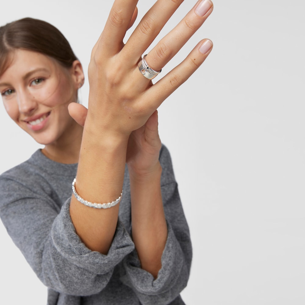 Silver and Spinel TOUS Ring Mix Rings set Bear motifs