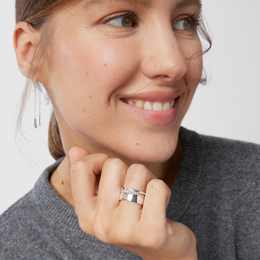 Silver and Spinel TOUS Ring Mix Rings set Bear motifs