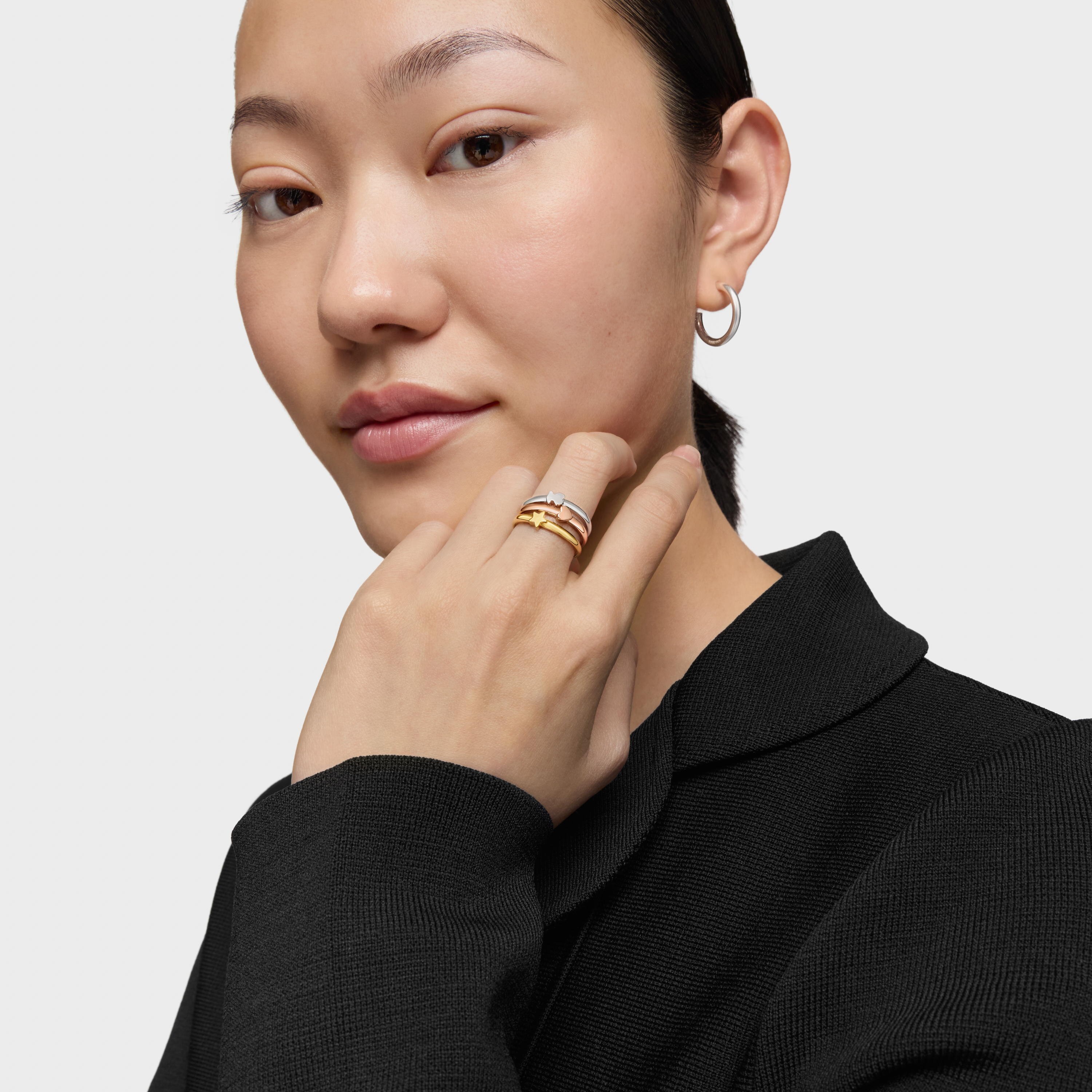 Silver, Silver Vermeil and rose TOUS Ring Mix motifs Rings set