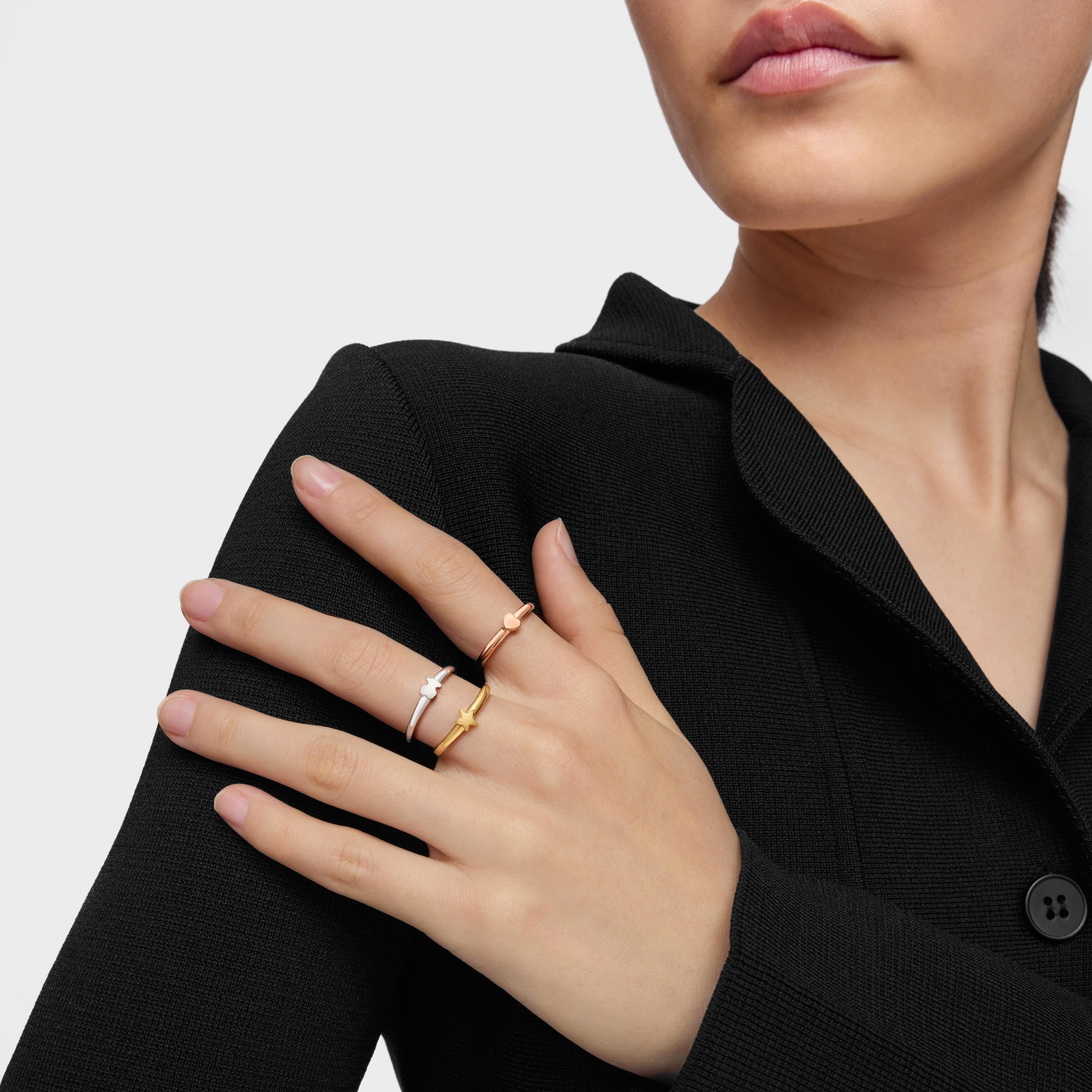 Silver, Silver Vermeil and rose TOUS Ring Mix motifs Rings set