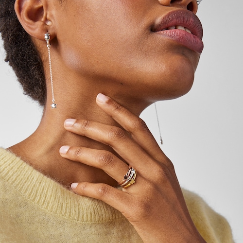 Silver, Silver Vermeil and rose Silver Vermeil TOUS Ring Mix motifs Rings set