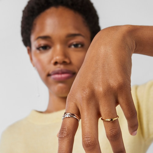 Silver, Silver Vermeil and rose Silver Vermeil TOUS Ring Mix motifs Rings set